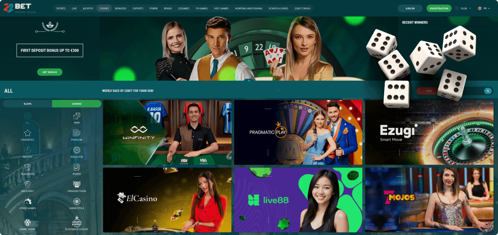 22Bet Live Casino